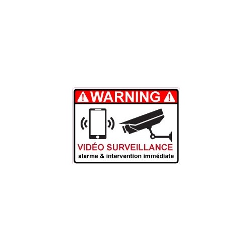 alarme vidéo surveillance 4632 autocollant adhésif sticker