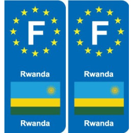 F Europa Ruanda placa etiqueta