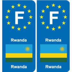 F Europa Ruanda placa etiqueta
