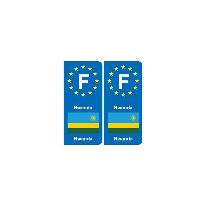 F Europe Rwanda sticker plate