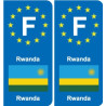 F Europa Ruanda placa etiqueta