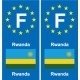 F Europe Rwanda sticker plate