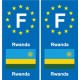 F Europe Rwanda autocollant plaque