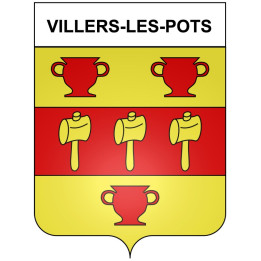 21 de Villers-les-Pots escudo de armas de la etiqueta engomada de la placa de pegatinas de la ciudad