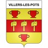 21 de Villers-les-Pots escudo de armas de la etiqueta engomada de la placa de pegatinas de la ciudad
