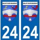 27 Abjat-sur-Bandiat stemma adesivo piastra adesivi città