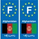 F Europe Afghanistan autocollant plaque