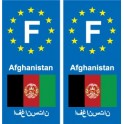 F Europe Afghanistan autocollant plaque