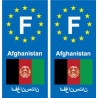 F Europe Afghanistan autocollant plaque