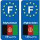 F Europe Afghanistan autocollant plaque