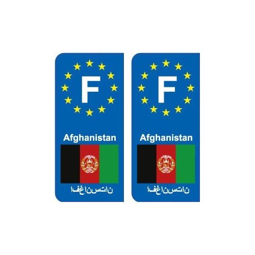 F Europe Afghanistan autocollant plaque