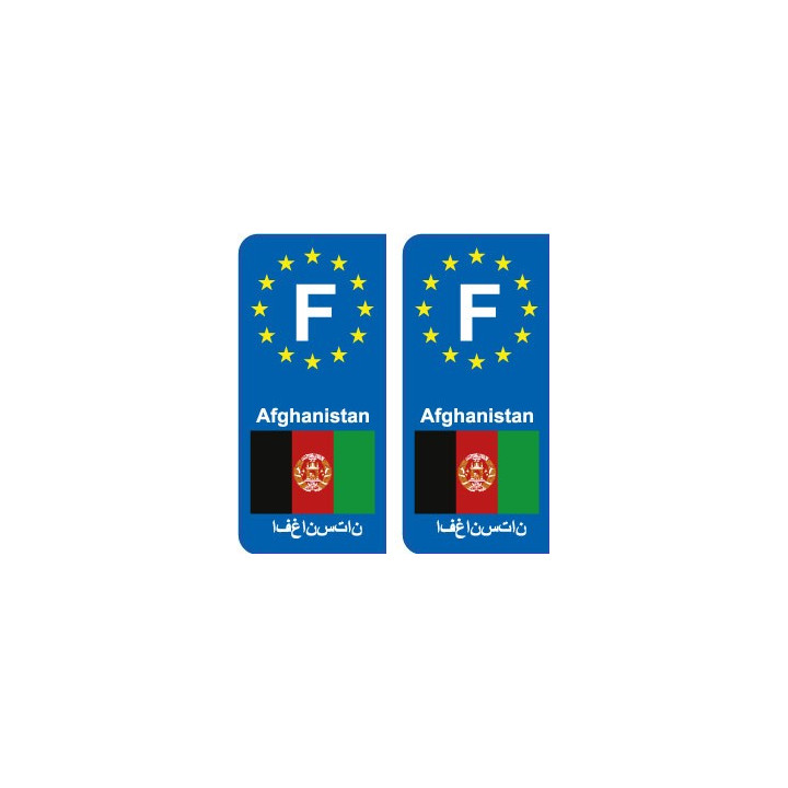 F Europe Afghanistan autocollant plaque