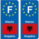 F Europe Albanie Albania autocollant plaque