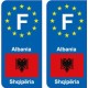 F Europe Albanie Albania autocollant plaque