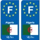 F Europe Algérie Algeria autocollant plaque