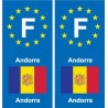F Europe Andorre Andorra autocollant plaque