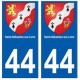 44 Saint-Sébastien-sur-Loire blason autocollant plaque stickers ville