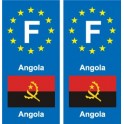 F Europe Angola autocollant plaque