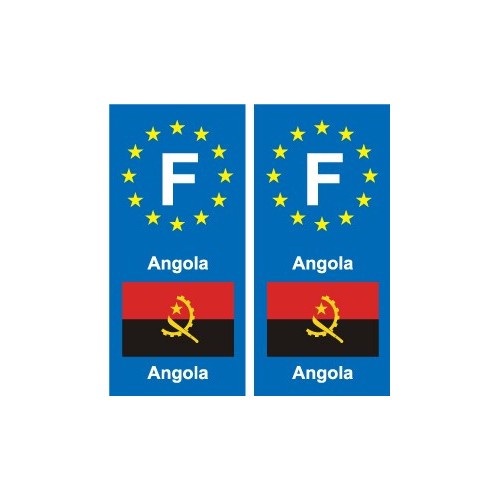 F Europe Angola autocollant plaque