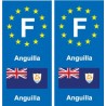 F Europa Anguilla adesivo piastra