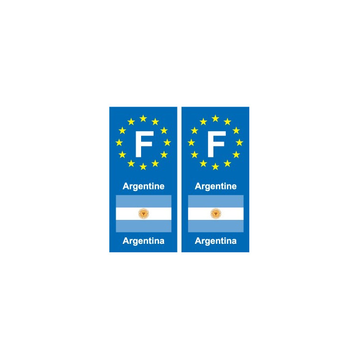 F Europe Argentine Argentina autocollant plaque