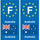 F Europe Australie Australia autocollant plaque