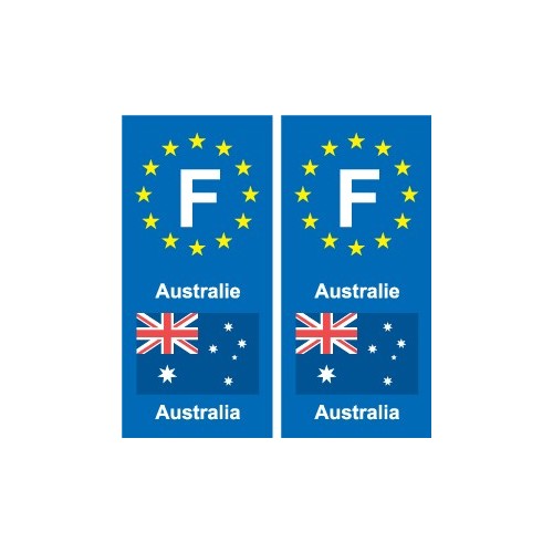 F Europe Australie Australia autocollant plaque