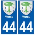 44 Vertou blason autocollant plaque stickers ville