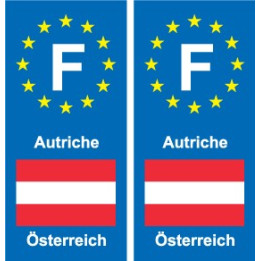 F Europe Autriche Austria autocollant plaque