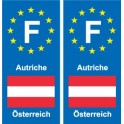 F Europe Autriche Austria autocollant plaque