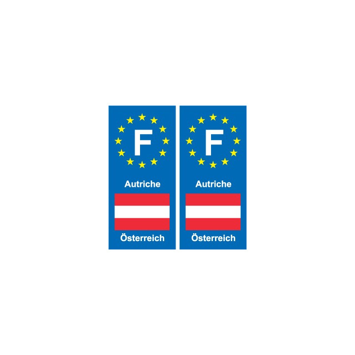 F Europe Autriche Austria autocollant plaque