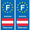 F Europe Autriche Austria autocollant plaque