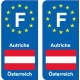F Europe Autriche Austria autocollant plaque