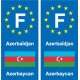 F Europe Azerbaïdjan Azerbaijan autocollant plaque