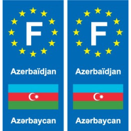 F Europe Azerbaïdjan Azerbaijan autocollant plaque