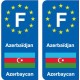 F Europe Azerbaïdjan Azerbaijan autocollant plaque