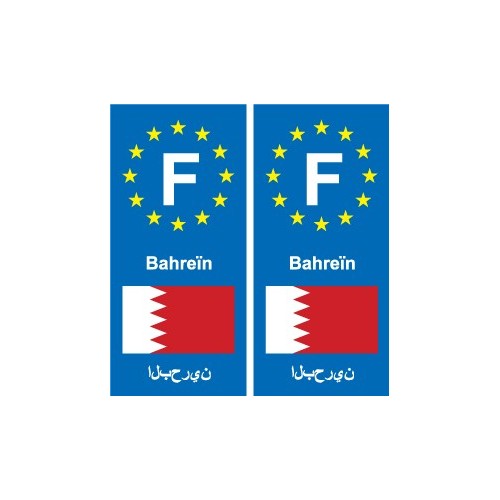 F Europe Bahrain Bahreïn autocollant plaque