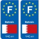 F Europe Bahrain Bahreïn autocollant plaque