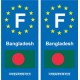 F Europe Bangladesh  autocollant plaque