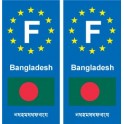 F Europe Bangladesh  autocollant plaque