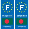 F Europe Bangladesh  autocollant plaque