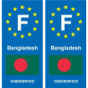 F Europe Bangladesh  autocollant plaque