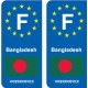 F Europe Bangladesh  autocollant plaque