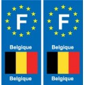 F Europa Belgien Belgium-aufkleber platte