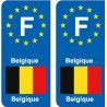 F Europe Belgique Belgium autocollant plaque 2