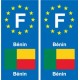 F Europe Benin Benin sticker plate