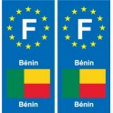 F Europa Benin Benin aufkleber platte