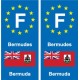 F Europe Bermuda autocollant plaque