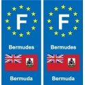 F Europe Bermuda-aufkleber platte