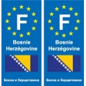 F Europa Bosnien und Herzegowina Bosnia and Herzegovina aufkleber platte